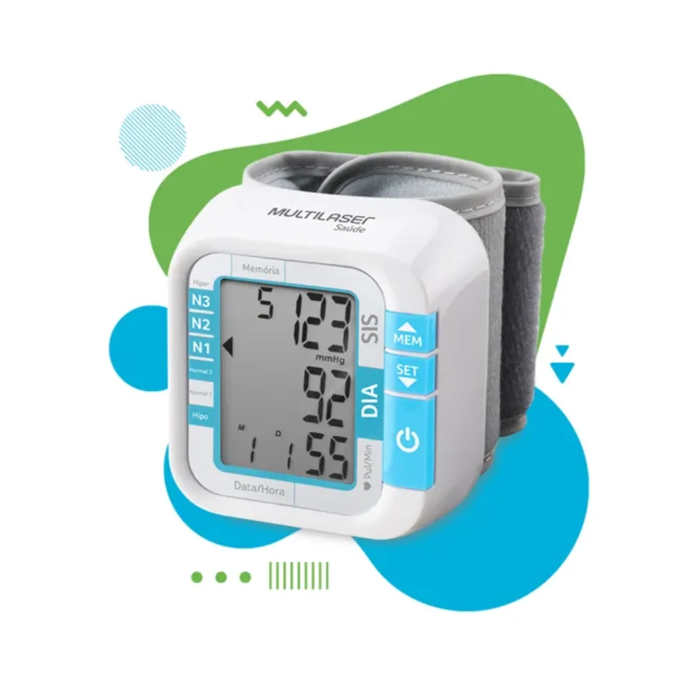 APARELHO DE PRESSÃO DIGITAL PULSO MULTILASER HC204