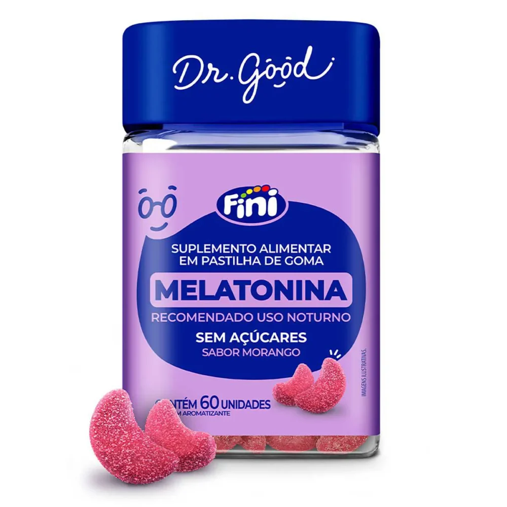 MELATONINA GOMA MORANGO FINI DR. GOOD 60UN