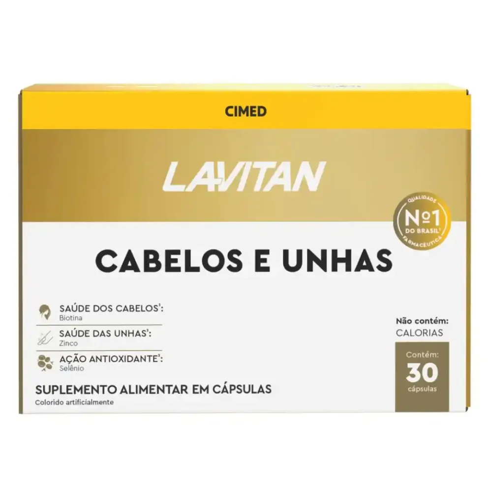 SUPL. LAVITAN CABELOS E UNHAS 30 CAP. CIMED
