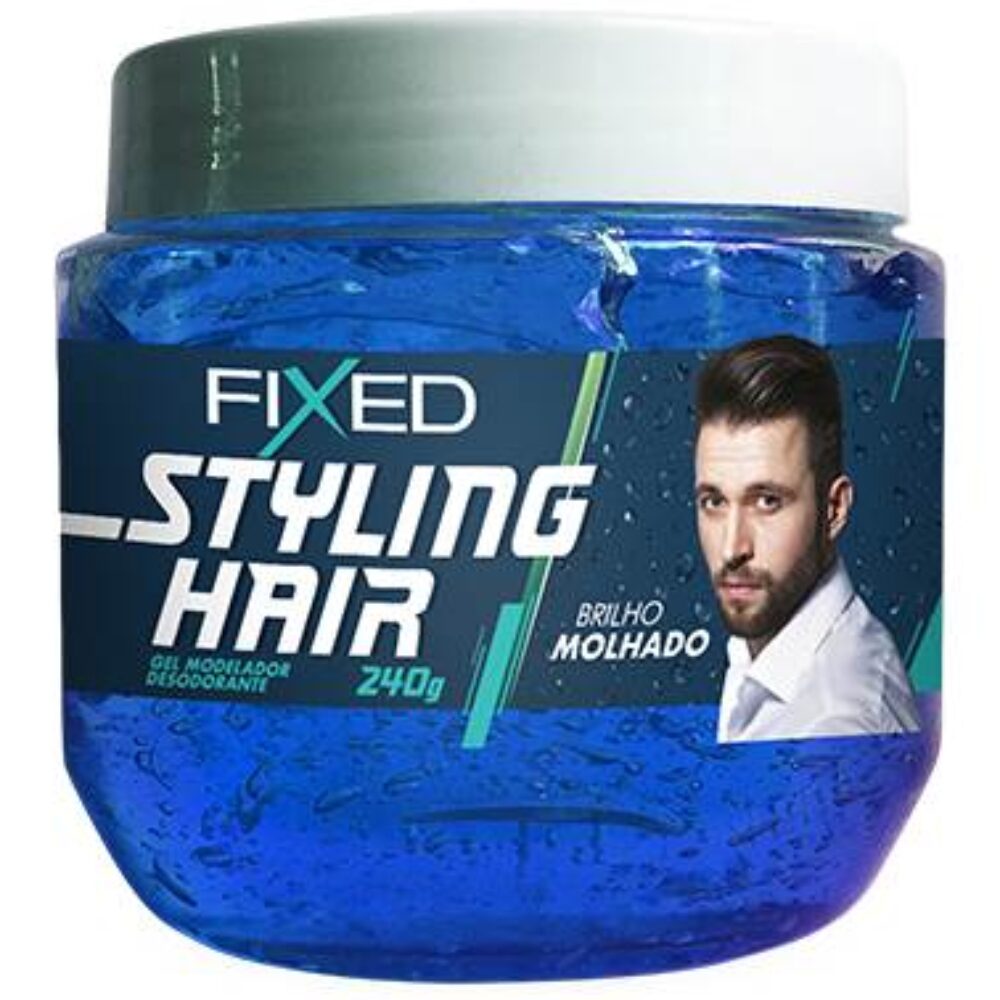 GEL MODELADOR P/ CABELO FIXED 240G AZUL