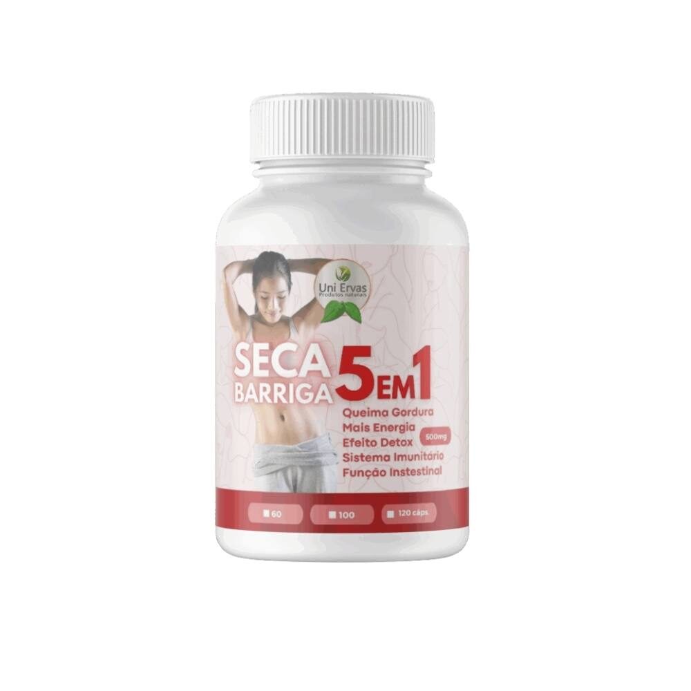 SUPL. NATURAL SECA BARRIGA 5 EM 1 500MG 60 CAP. UNI ERVAS