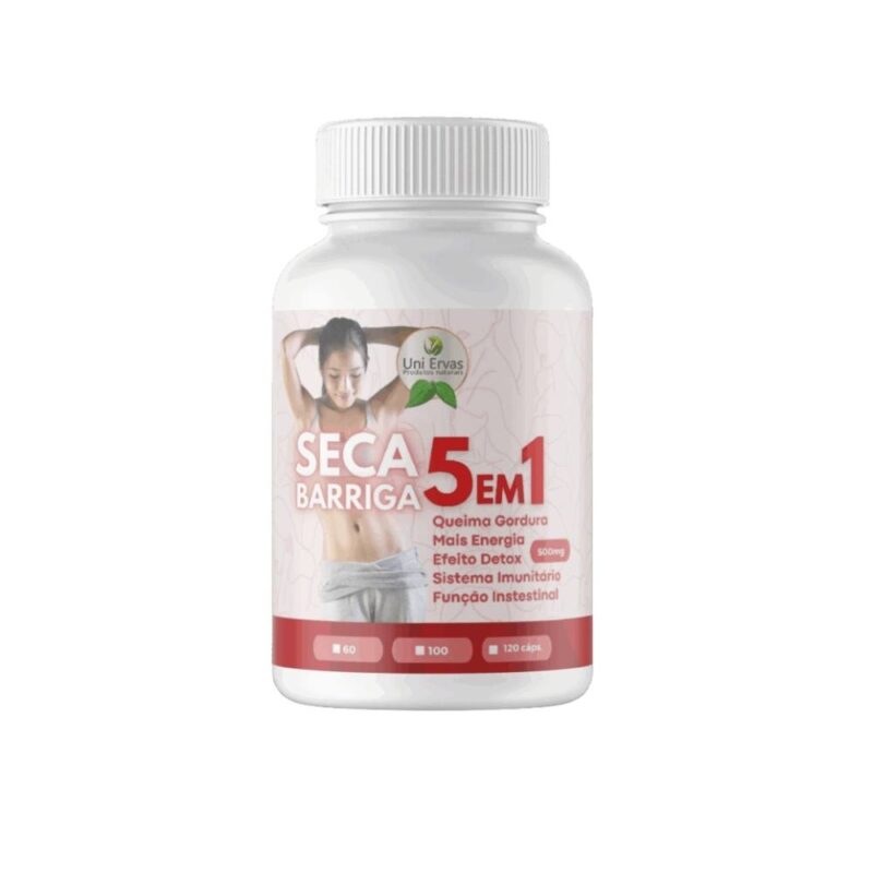 SUPL. NATURAL SECA BARRIGA 5 EM 1 500MG 60 CAP. UNI ERVAS