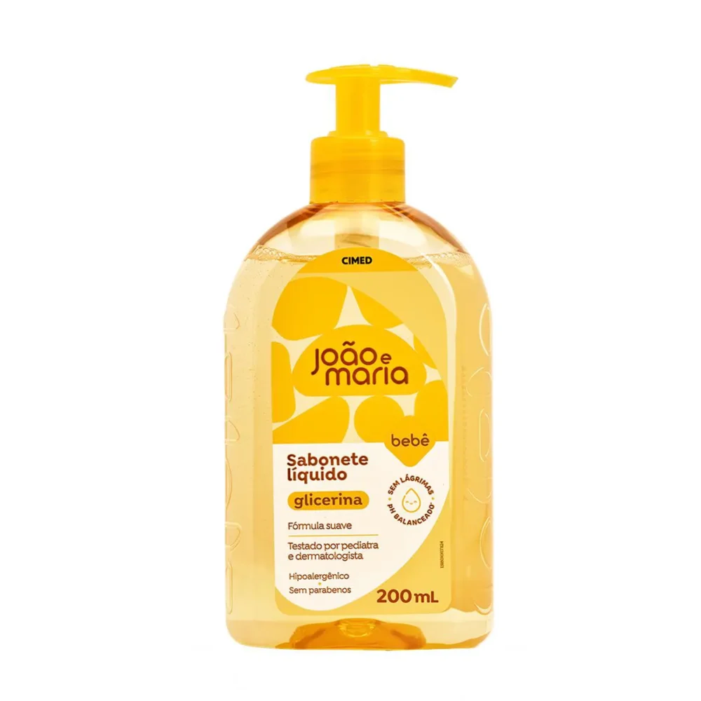 SABONETE LÍQUIDO BEBÊ JOÃO E MARIA 200ML CIMED