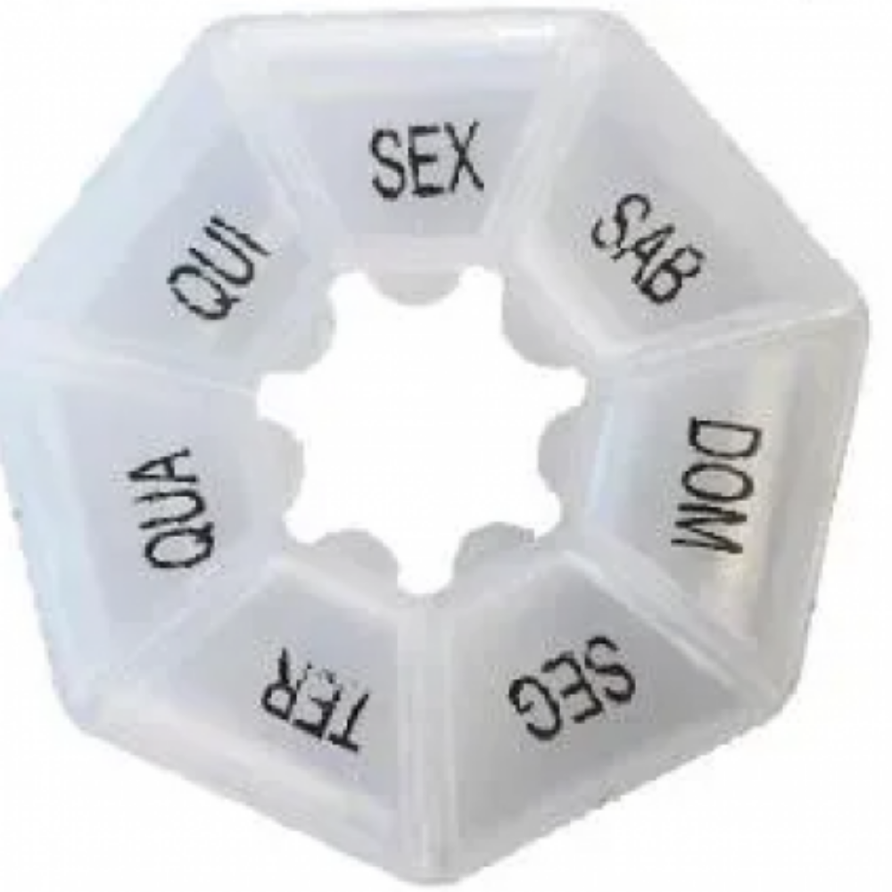 PORTA COMPRIMIDOS SEMANAL REDONDO