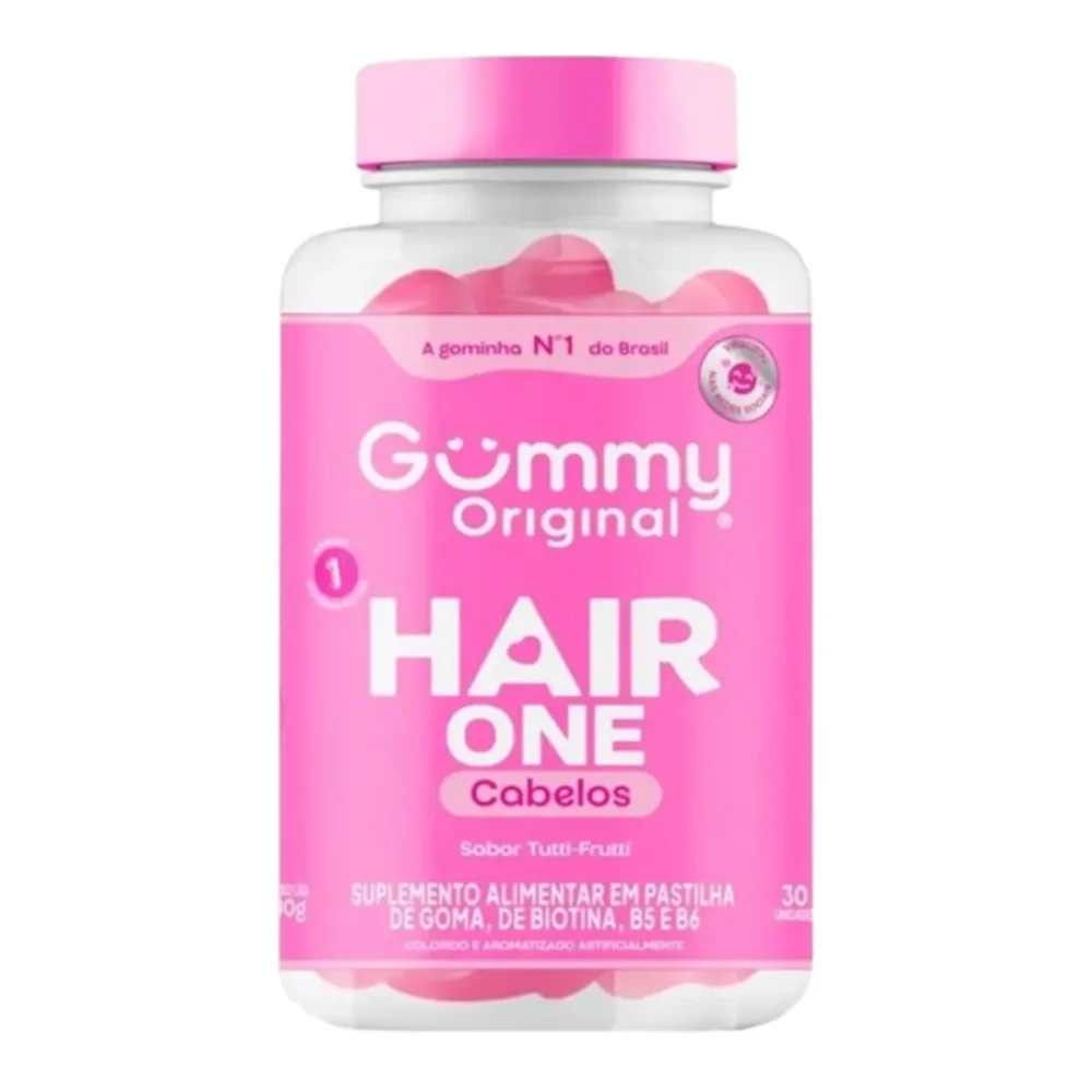 HAIR ONE CABELOS C/ 30 GOMAS 90G GUMMY ORIGINAL