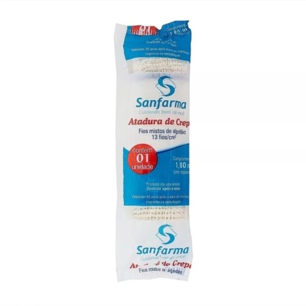 ATADURA CREPE SANFARMA 6CM X 1,80M