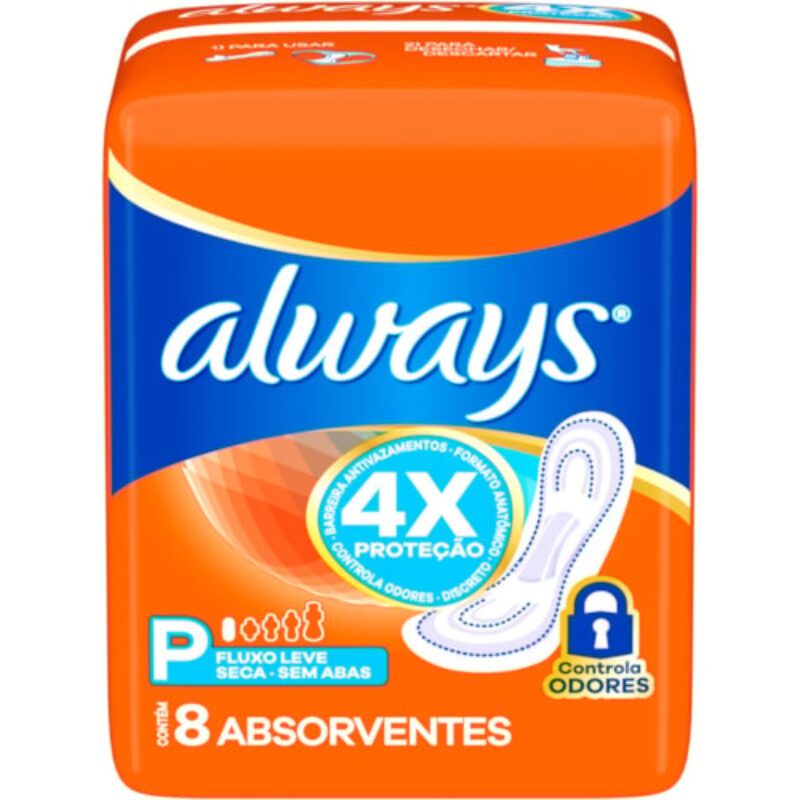 ABSORVENTE HIG. SECA S/ ABAS ALWAYS C/ 8