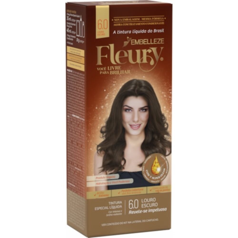 TINTA CABELO FLEURY EMBELLEZE LOURO ESCURO 6.0