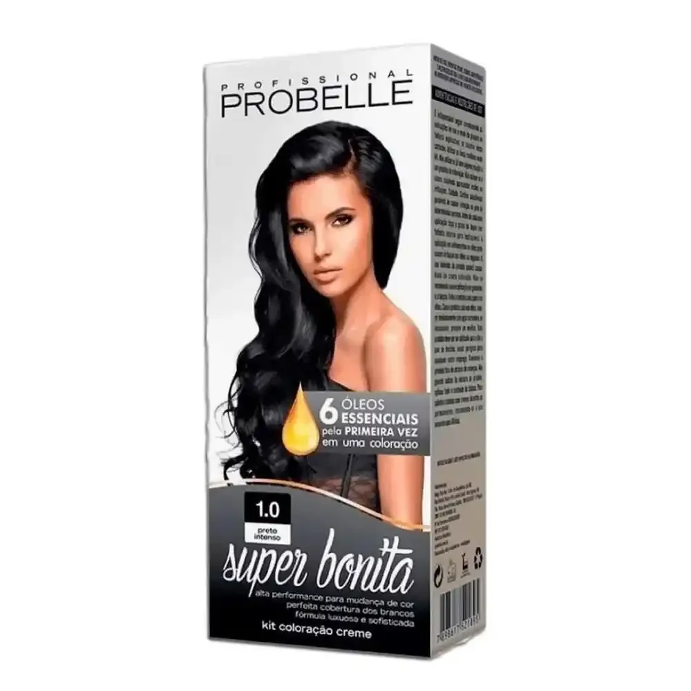 TINTA CABELO SUPER BONITA PROBELLE PRETO INTENSO 1.0
