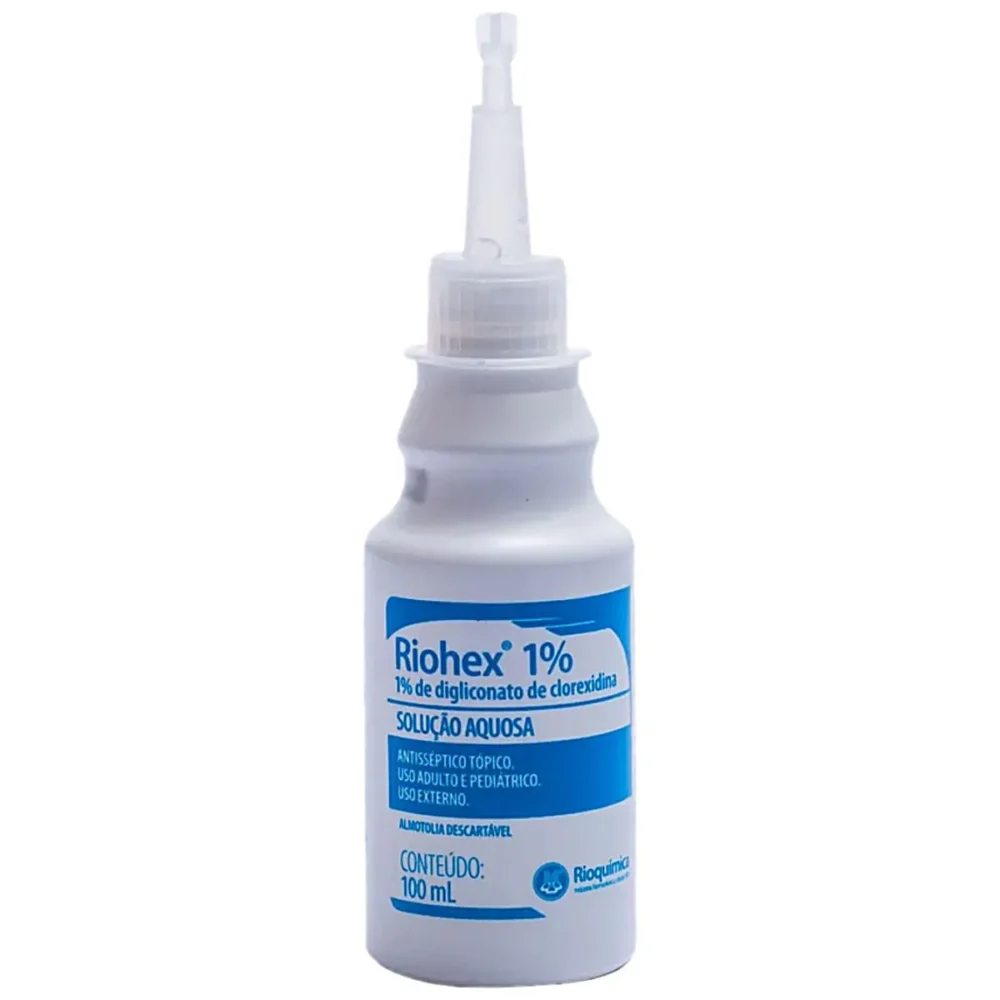 ANTISSÉPTICO RIOHEX ALMOTOLIA 100ML 1% DIGLI. CLOREXIDINA RIOQUÍMICA