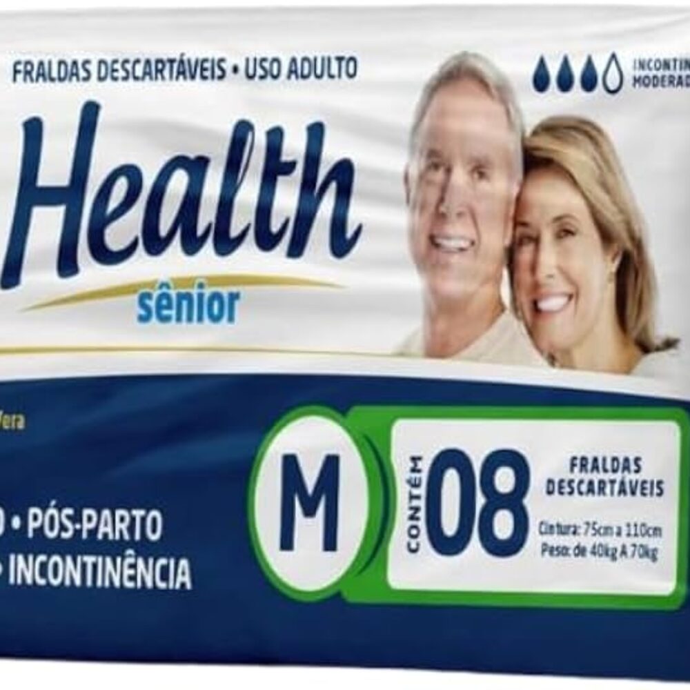 FRALDA GERIÁTRICA HEALTH SENIOR REGULAR G C/8