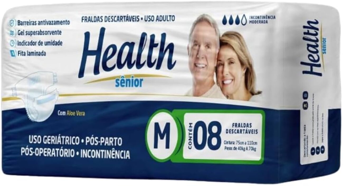 FRALDA GERIÁTRICA HEALTH SENIOR REGULAR G C/8