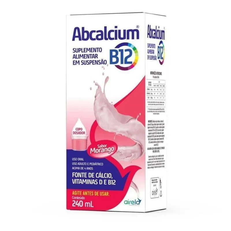 ABCALCIUM D3 SUS OR 240ML MORANGO AIRELA