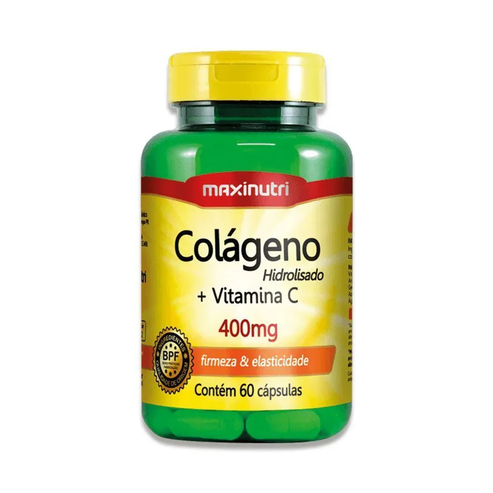 COLAGENO HIDROLISADO VITAMINA C 400MG 60 CPS MAXINUTRI
