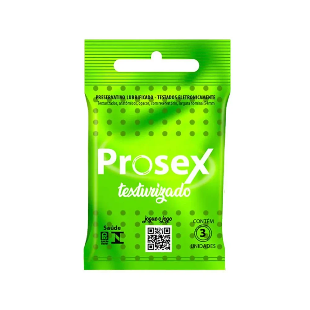 PRESERVATIVO PROSEX TEXTURIZADO C/ 3