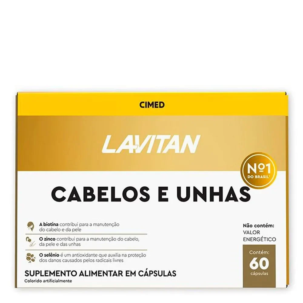 SUPL. LAVITAN CABELOS E UNHAS 60 CAP. CIMED