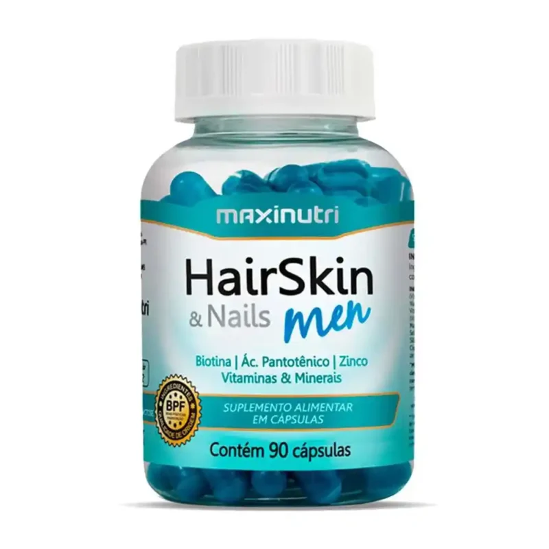 VITAMINA CABELO E UNHA HOMEM C/ 90 CAP. MAXINUTRI