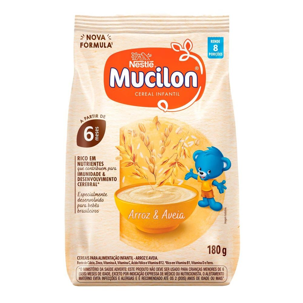MUCILON INFANTIL  ARROZ E AVEIA NESTLÉ 180G