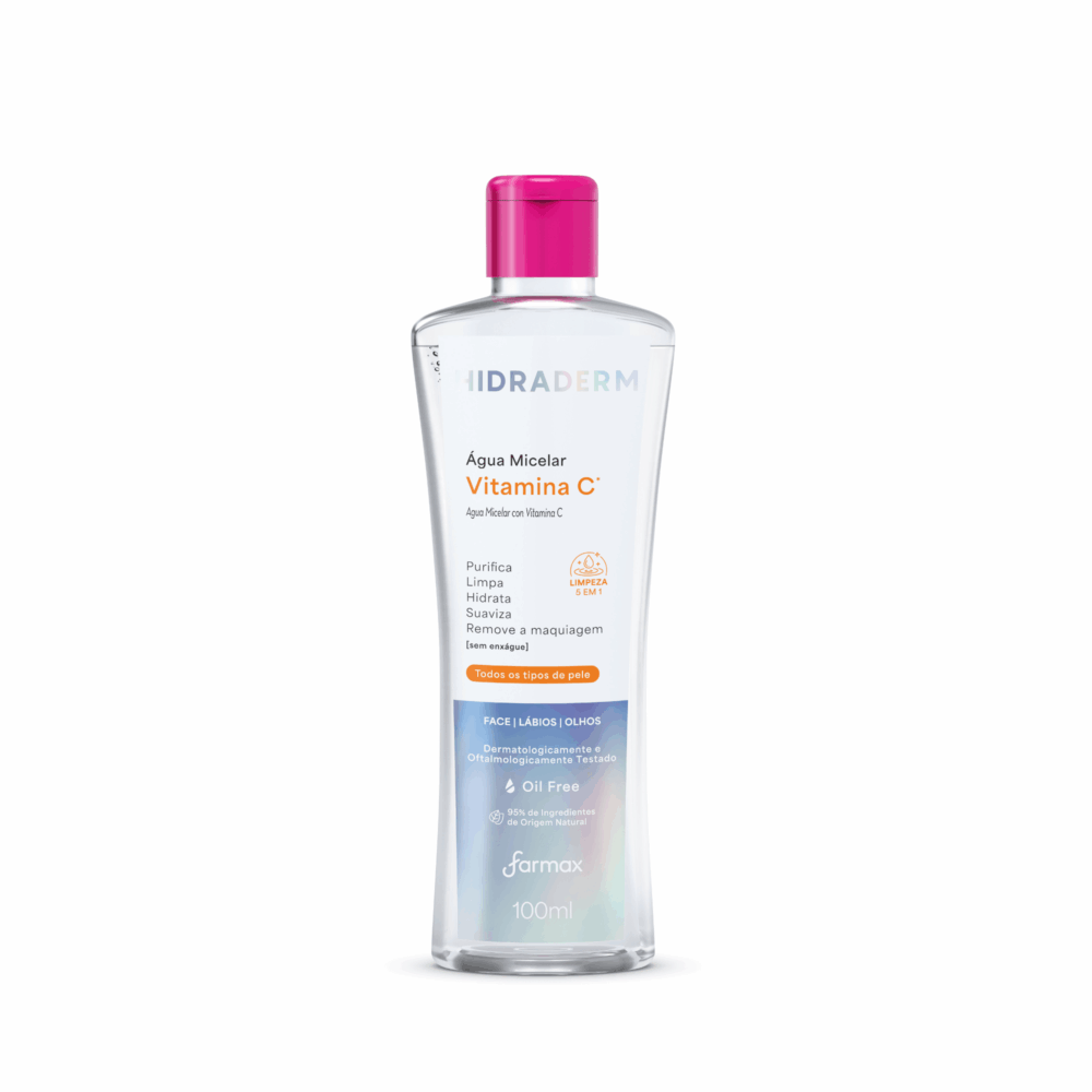 ÁGUA MICELAR VITAMINA C 100ML HIDRADERM FARMAX