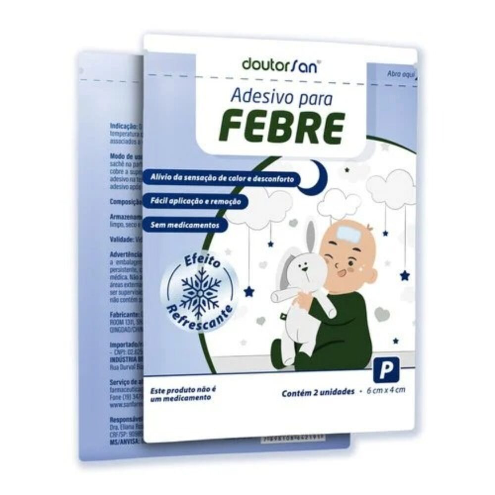 ADESIVO PARA FEBRE DOUTOSAN C/ 2 UNID. 6 CM X 4 CM