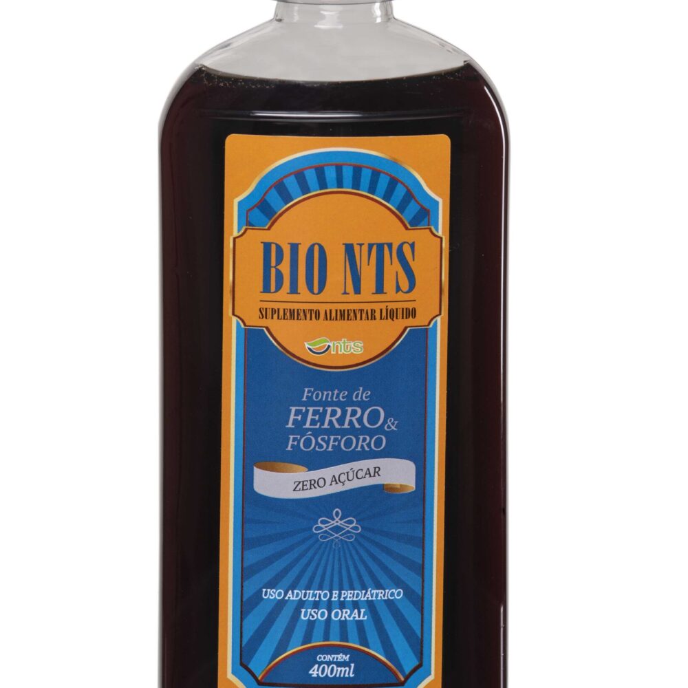 SUPL. BIO NTS FERRO E FÓSFORO ZERO 400ML NTS