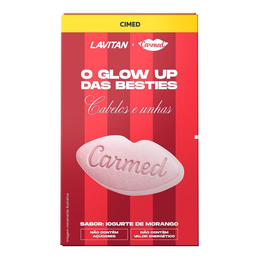 LAVITAN MASTIGÁVEL CABELOS E UNHAS CARMED C/ 60 COMPR. CIMED