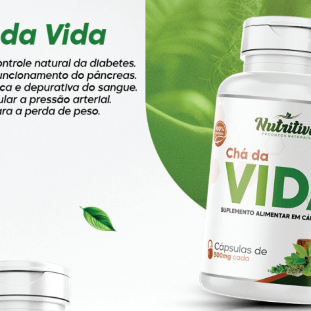 CHÁ DA VIDA 500MG C/  60 CAP. NUTRITIVA