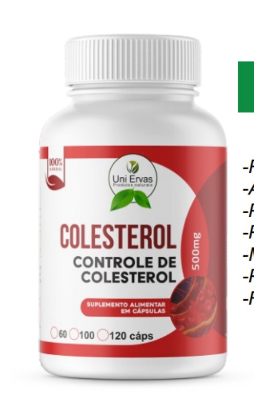 SUPL. NATURAL COLESTEROL 500MG 60 CAP. UNI ERVAS