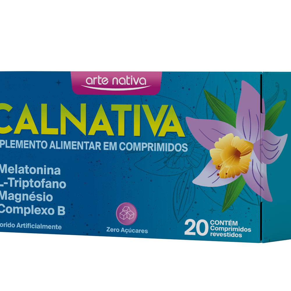 SUPL. CALNATIVA MELATONINA L-TRIPTOFANO MAGNÉSIO COMPL B C/ 20 COMPR. ARTE NATIVA