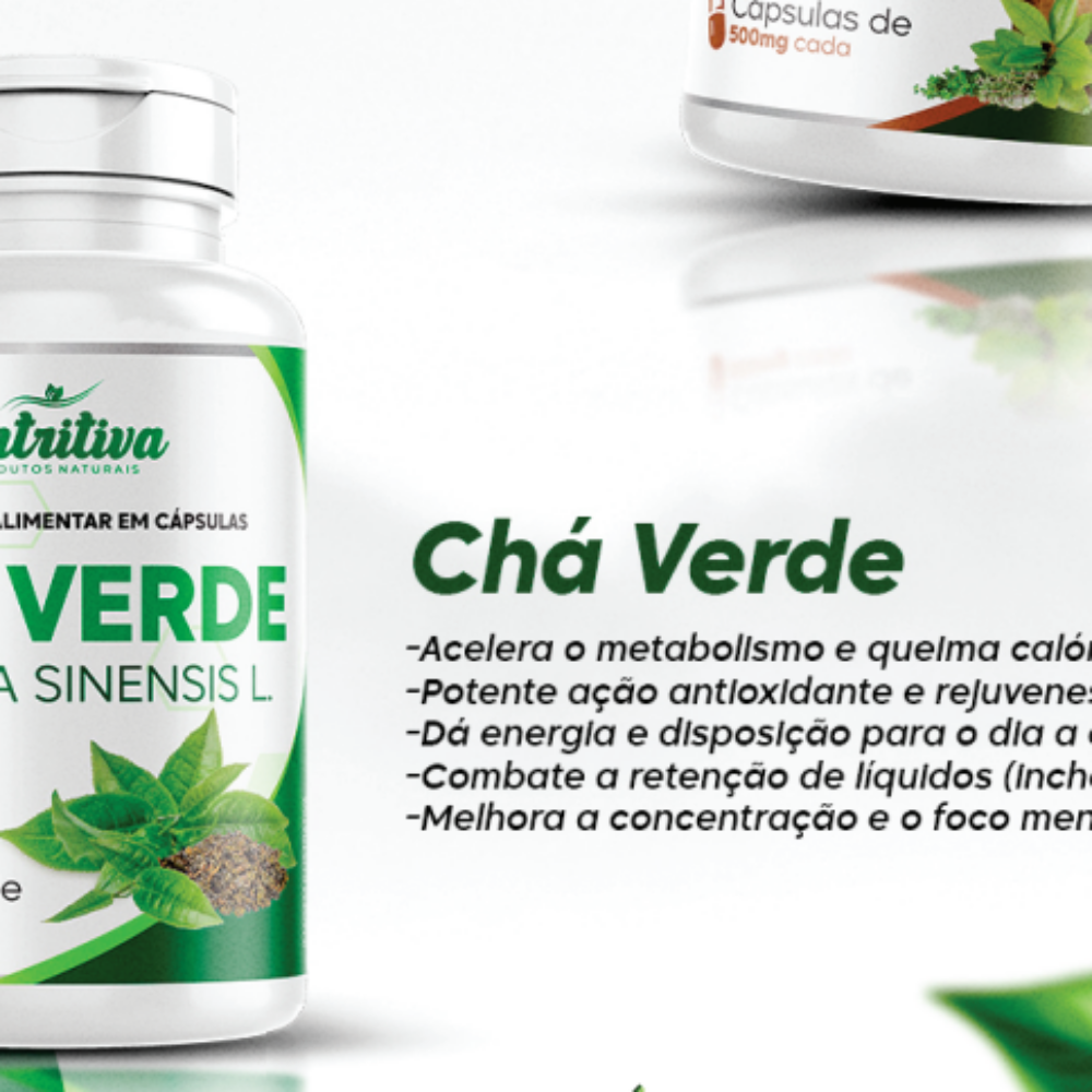 CHÁ VERDE 500MG C/  60 CAP. NUTRITIVA