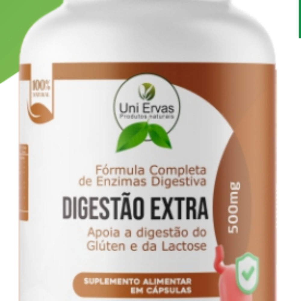 SUPL. NATURAL DIGESTÃO EXTRA 500MG 60 CAP. UNI ERVAS