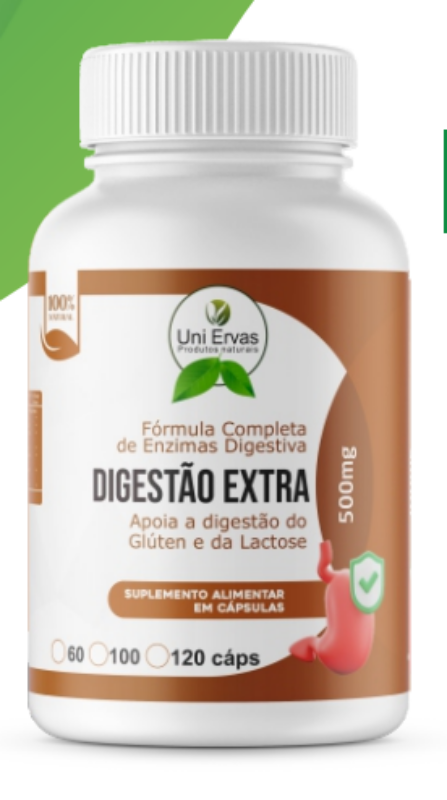 SUPL. NATURAL DIGESTÃO EXTRA 500MG 60 CAP. UNI ERVAS