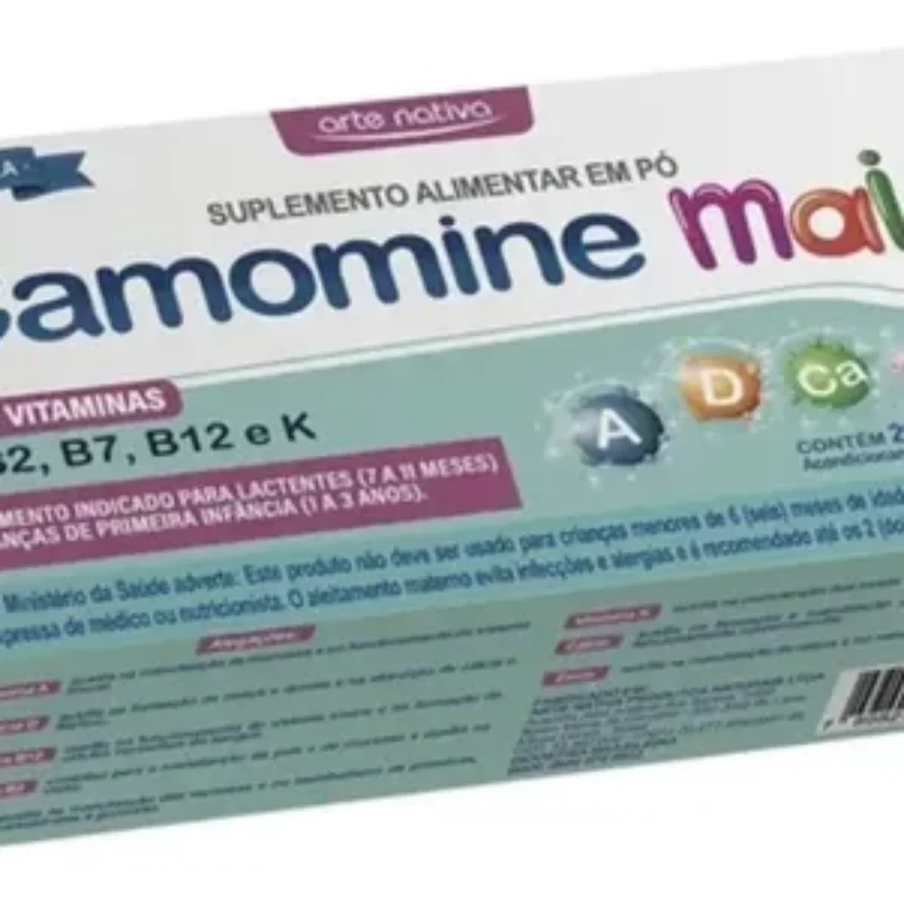 SUPL. PÓ CAMOMINE MAIS B2,B7,B12 E K 20 CAP. ARTE NATIVA