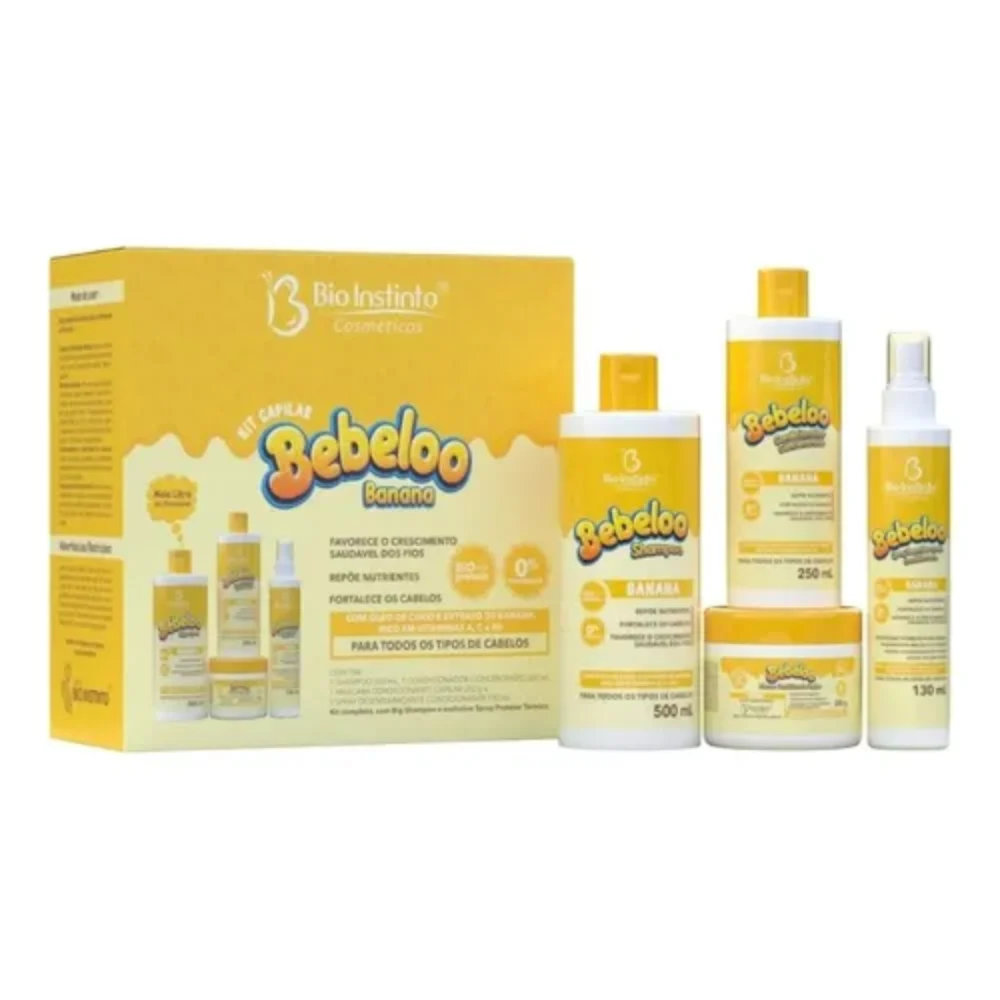 KIT CAPILAR BEBELO BANANA BIO INSTINTO 4 ITENS