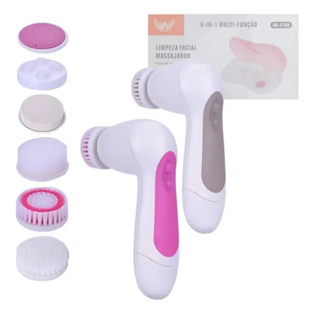 KIT LIMPEZA FACIAL 6 EM 1 ALTOMEX AK-2708 ROSA