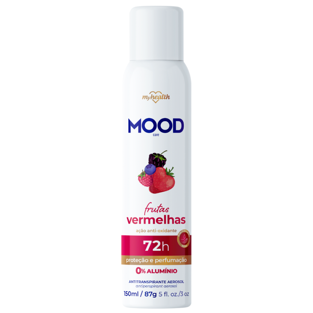DESODORANTE MYHEALTH MOOD AERO CARE FR. VERMELHAS 150ML