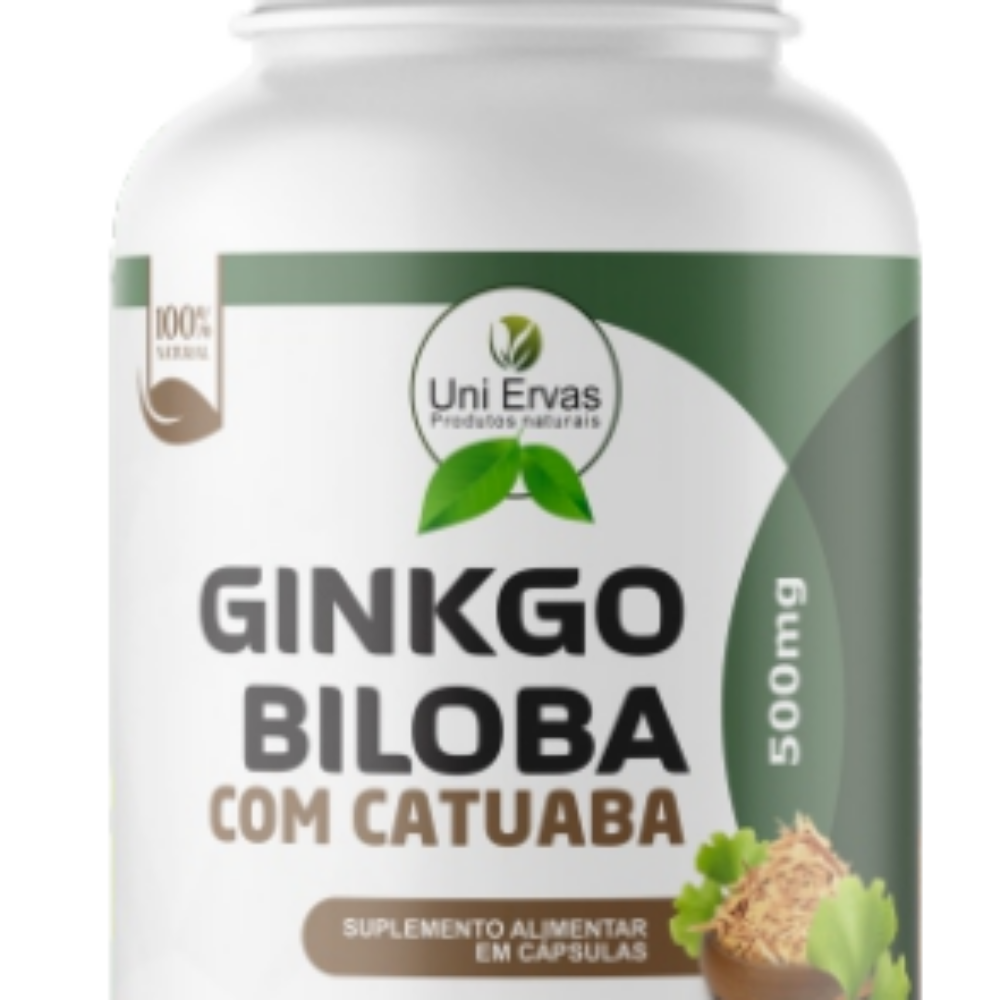SUPL. NATURAL GINKGO BILOBA C/ CATUABA 500MG 60 CAP. UNI ERVAS