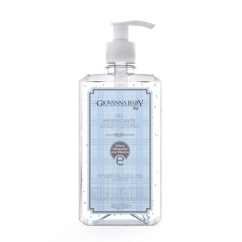 ÁLCOOL EM GEL 70% 500ML GIOVANNA BABY BLUE PUMP