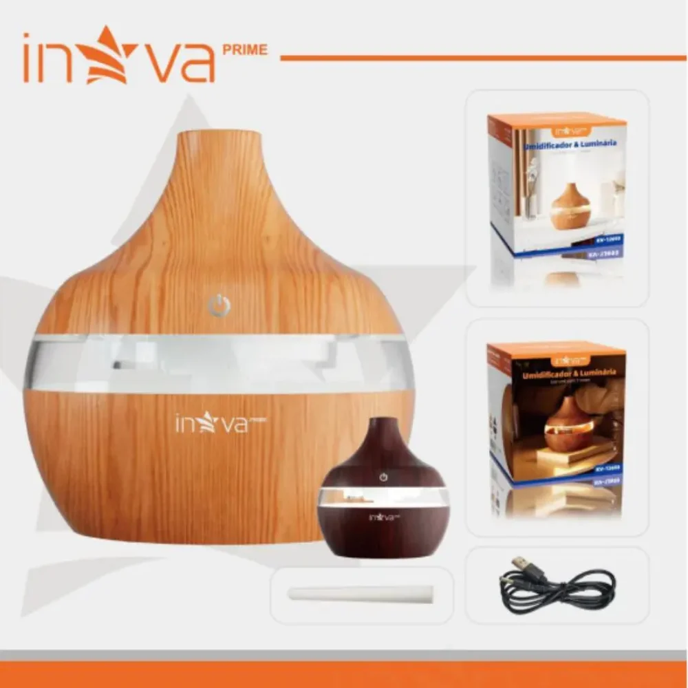 UMIDIFICADOR 300ML E LUMINÁRIA RGB INOVA KV-12693