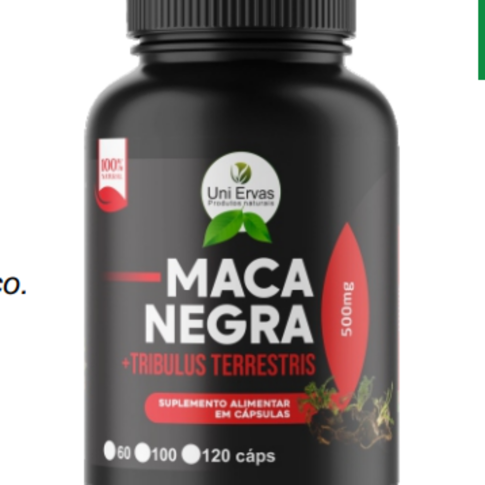 SUPL. NATURAL MAÇA NEGRA + TRIBULUS TERRESTRES 500MG 60 CAP. UNI ERVAS
