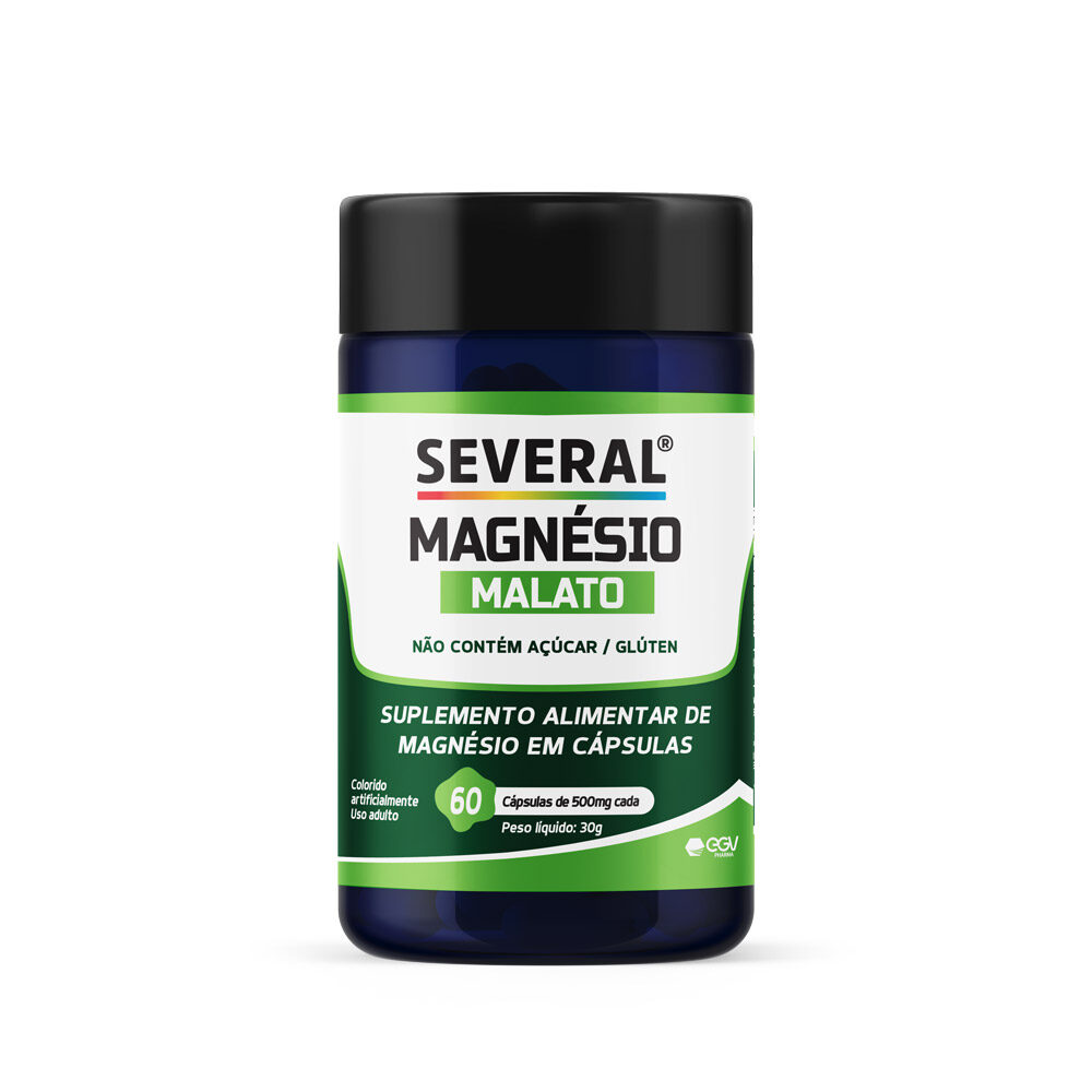 SUPL. MAGNÉSIO MALATO SEVERAL C/ 60 CAP. SEVERAL