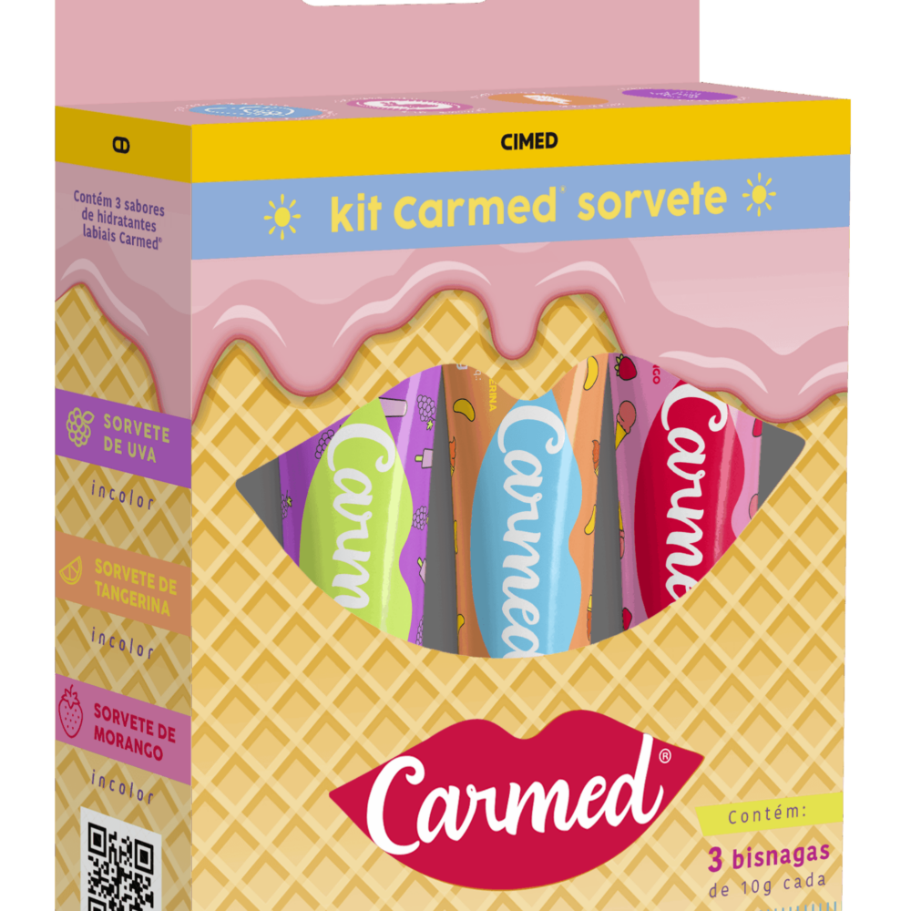 KIT CARMED SORVETE C/ 3 BISNAGAS 30G CIMED