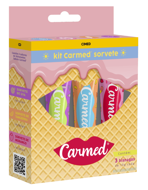 KIT CARMED SORVETE C/ 3 BISNAGAS 30G CIMED