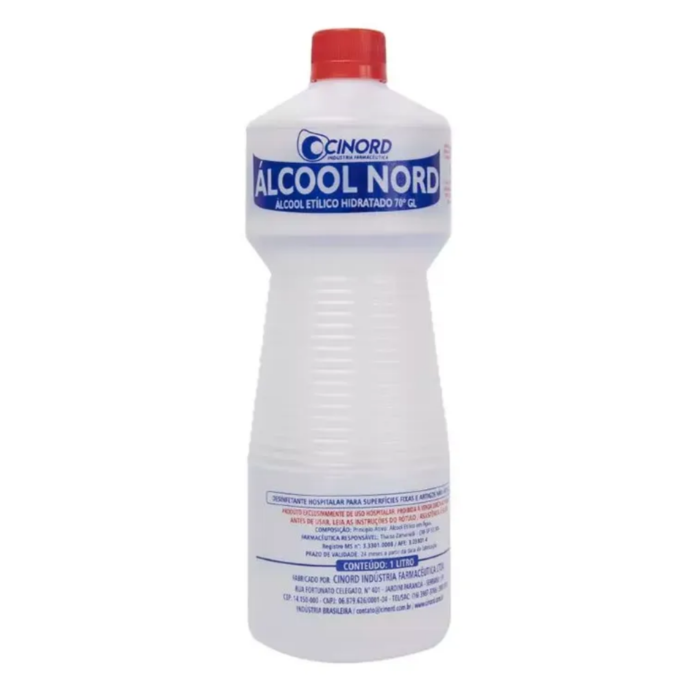 ÁLCOOL ETÍLICO HIDRATADO 70° CINORD 1 LITRO