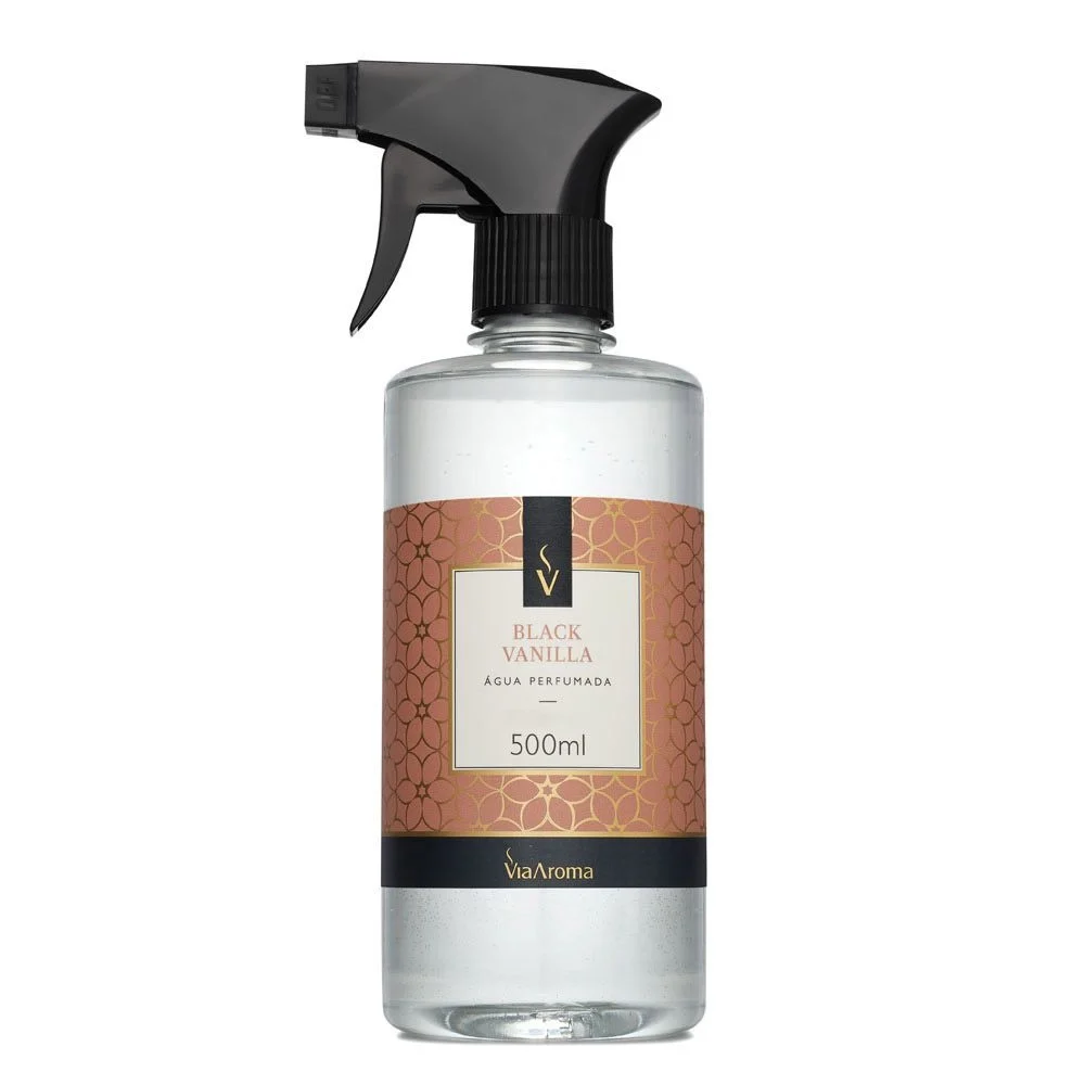 ÁGUA PERFUMADA VIA AROMA 500ML BLACK VANILLA