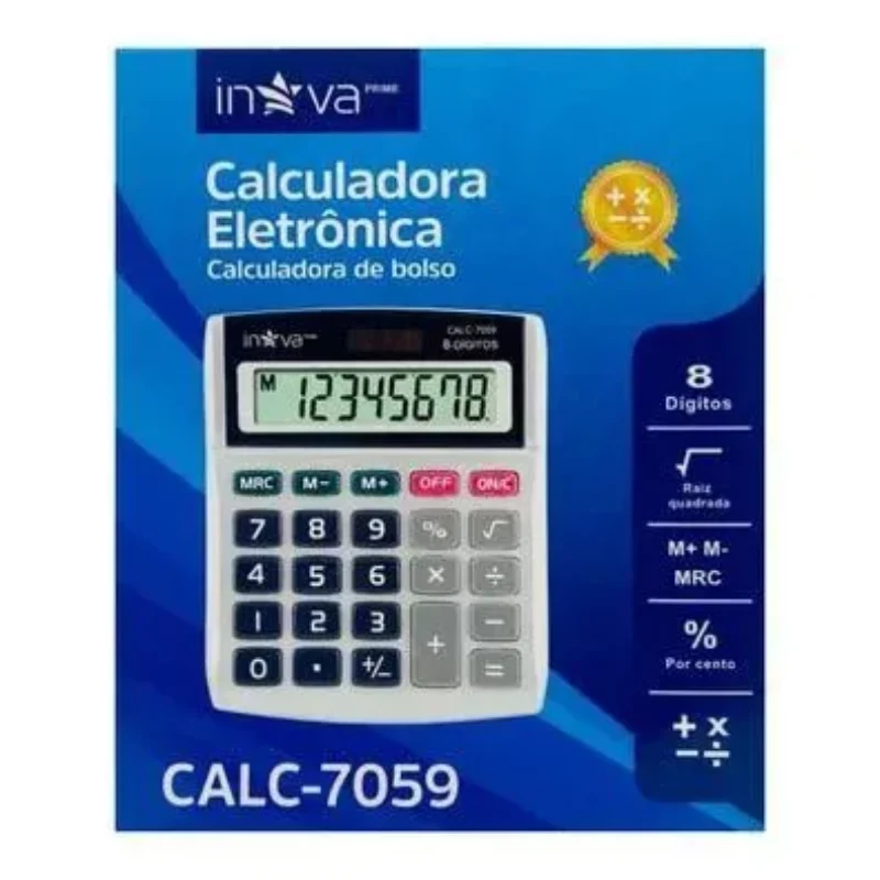 CALCULADORA ELETRÔNICA 8DIG INOVA CALC-7084
