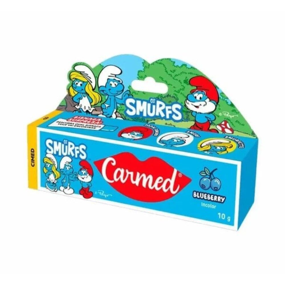 CARMED LABIAL 10G OS SMURFS BLUEBERRY INCOLOR CIMED