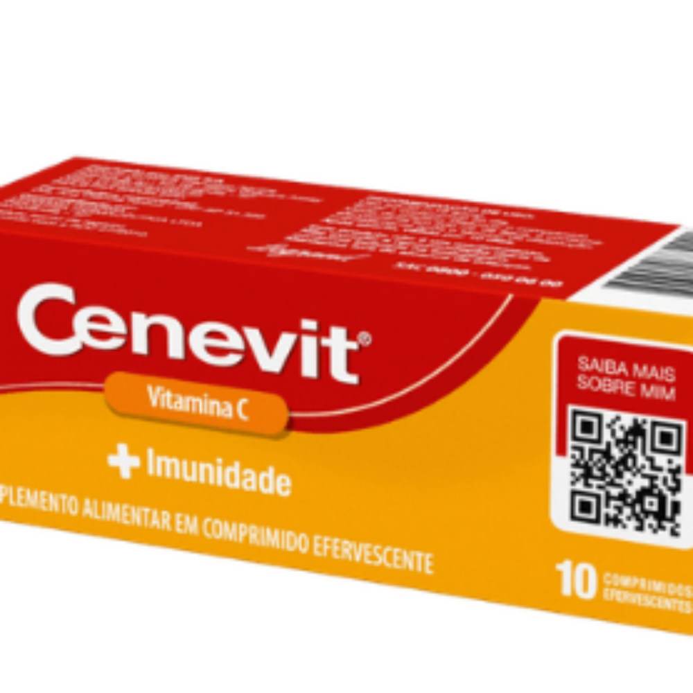 CENEVIT VITAMINA C + IMUNIDADE C/ 10 COMPR. EFERVESCENTES LARANJA