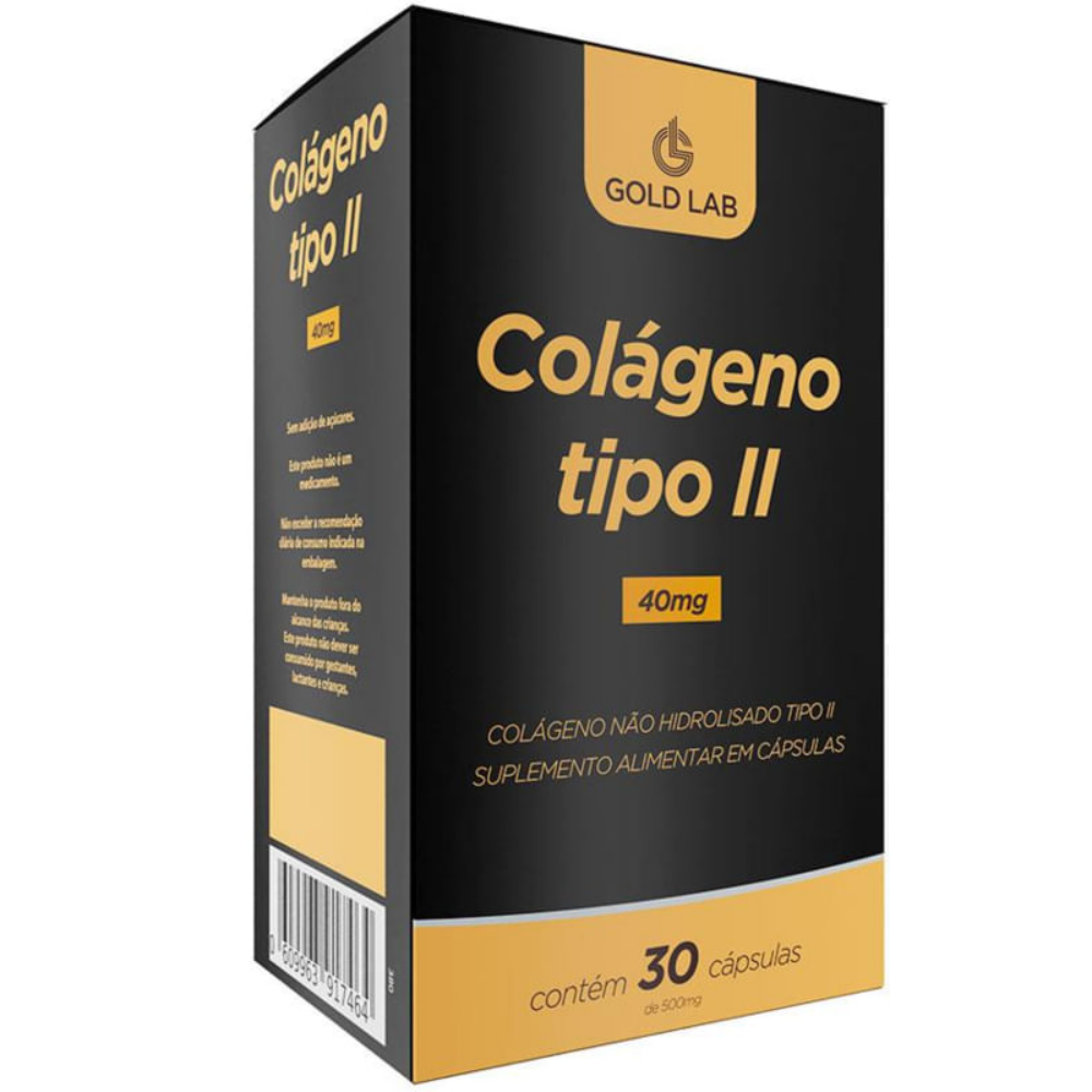 COLÁGENO TIPO II 40MG C/ 60 CAP GOLD LAB