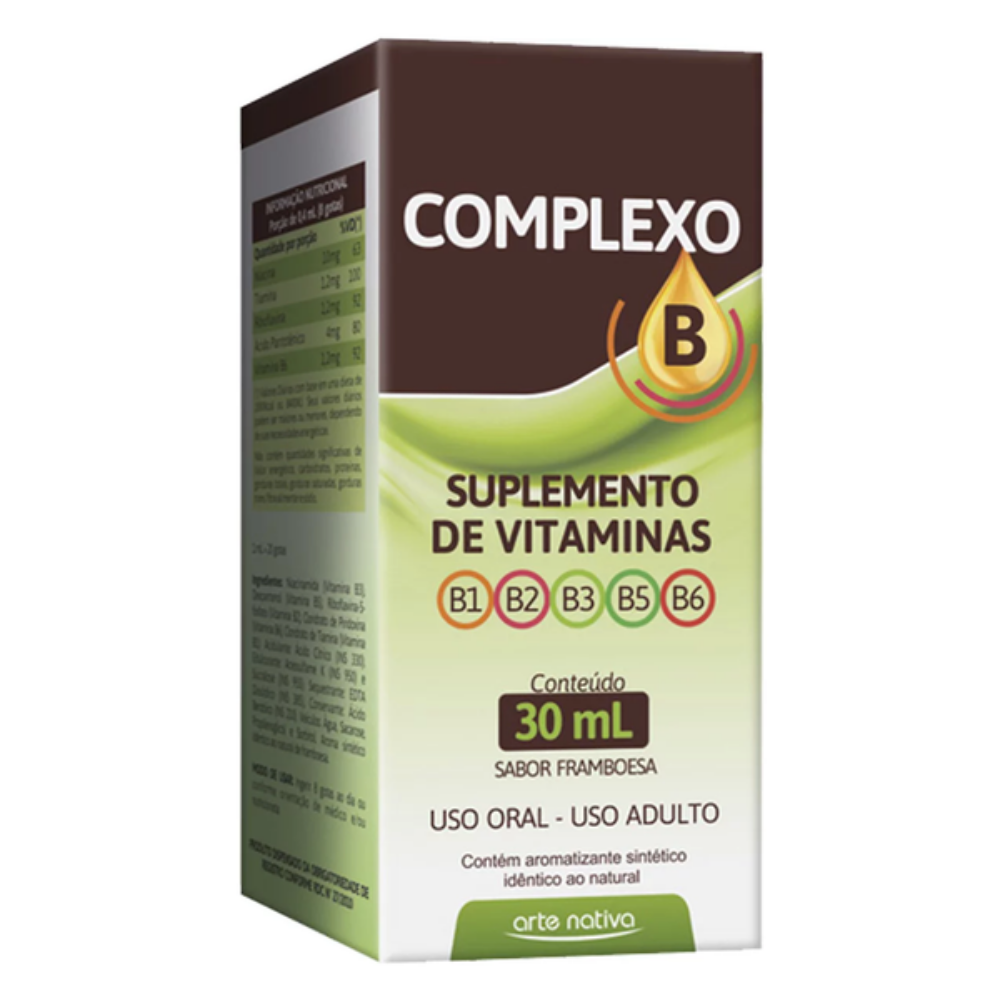 SUPL. COMPLEXO B 30ML FRAMBOESA ARTE NATIVA